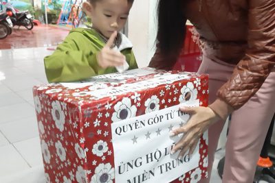 Phong trào ủng hộ đồng bào miền trung trường mẫu giáo Hoa Ngọc Lan