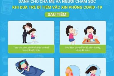 ?LƯU Ý KHI TIÊM PHÒNG COVID19 CHO TRẺ? ???Lần đầu đưa trẻ đi tiêm vắc xin phòng COVID-19, cha mẹ hay người chăm sóc chắc hẳn có chút lo lắng. Dưới đây là một số lưu ý chính trước, trong và sau khi đưa trẻ đi tiêm cha mẹ và người chăm sóc có thể lưu lại để chuẩn bị cho trẻ ???